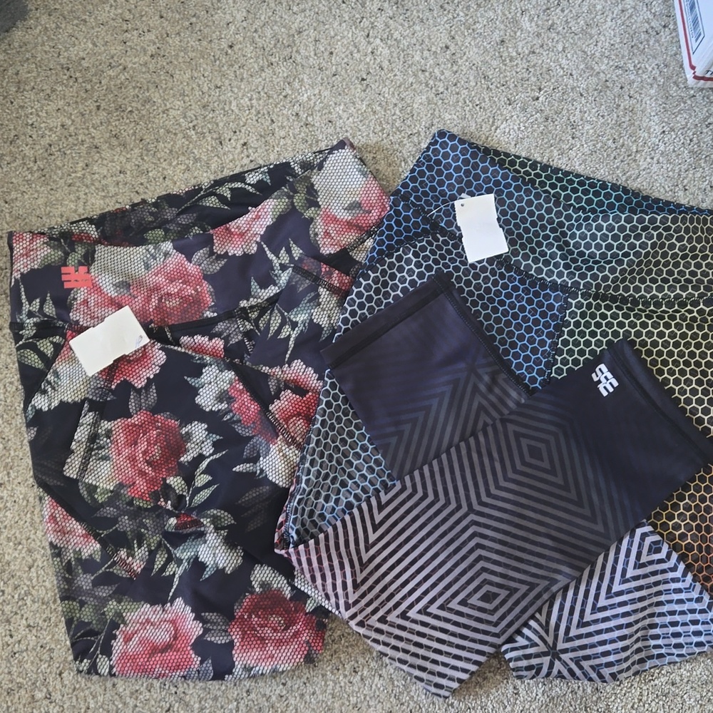 NWOT 2 Pairs Leggings Body by Shock Small